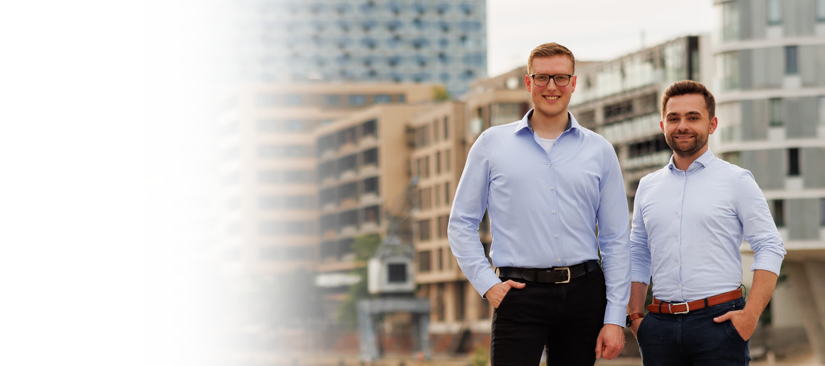 Tobias Wentzlaff und Mats Evers von northcommit auf den Magellan Terassen in Hamburg